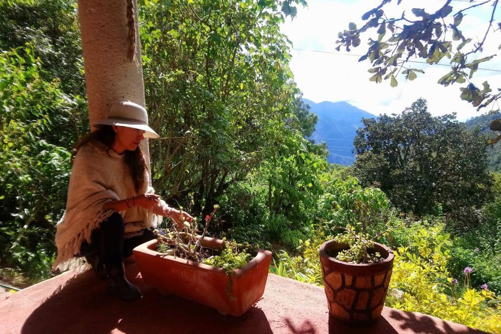Cabana Con Banera Y Chimeneas En Puesta De Sol El Pacifico Ngoại thất bức ảnh